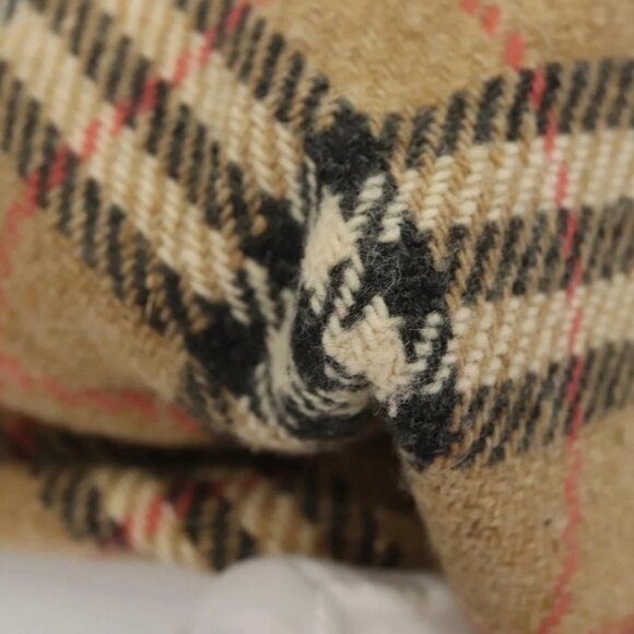 BURBERRY Nova Check Hand Bag Wool Beige Gold Auth 124760 - Picture 5 of 16